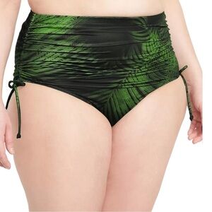Lane Bryant NWOT Convertible High-Waist Swim Brief in Breezy Palms Size 22